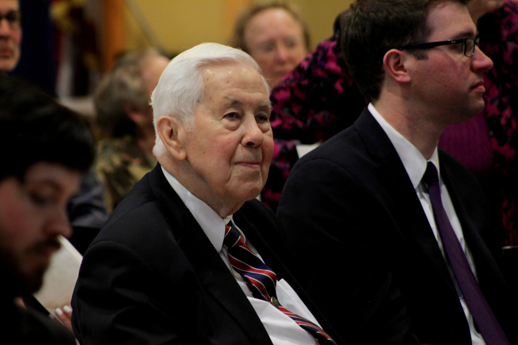 Lugar attends Franklin College premiere of documentary about his life, career